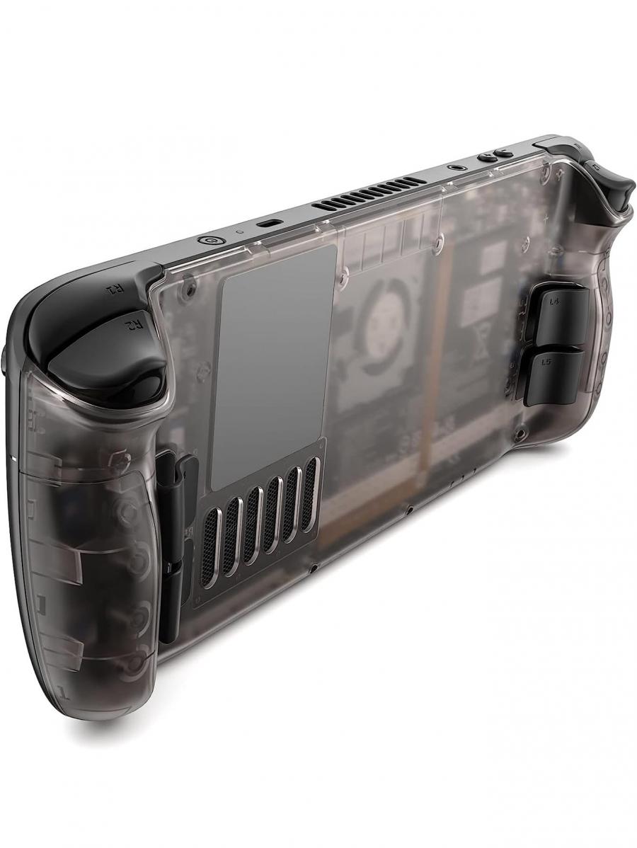 Raplce Steamdeck Shell JSAUX Clear Back Plate Replacement Shell for Steam Deck DIY Edition