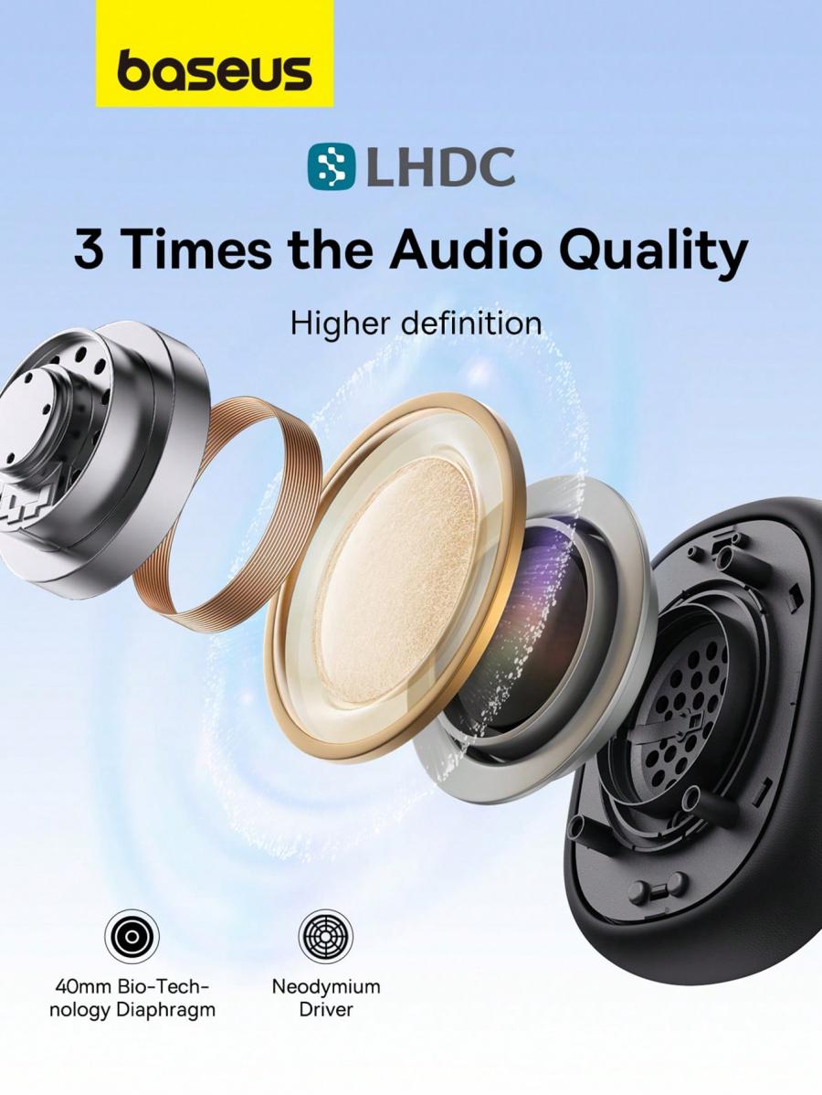 Active Noise Cancelling Wireless Headphones 100H Playtime Bowie H1i