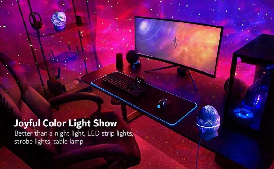 Galaxy Star Projector Bluetooth Speaker with 14 Colors Remote Control