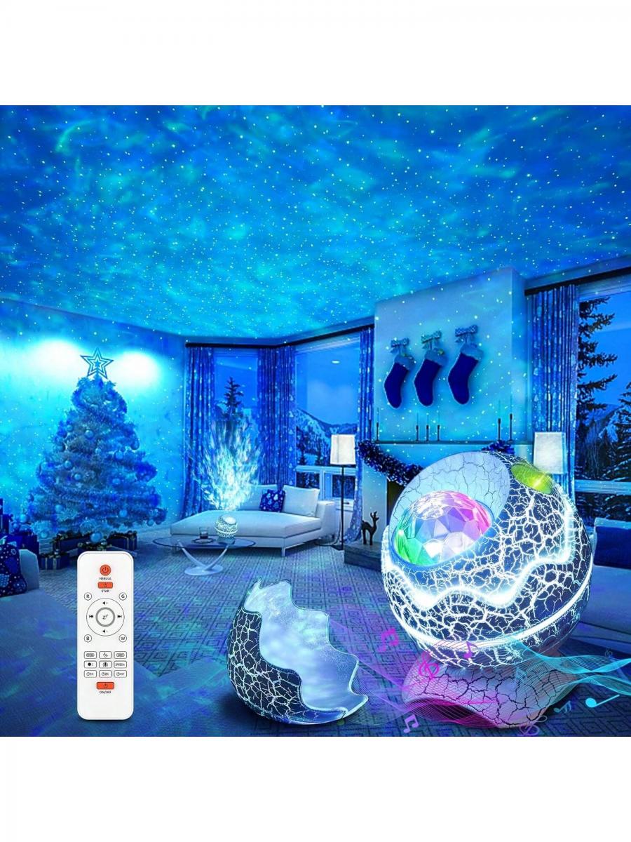 Galaxy Star Projector Bluetooth Speaker with 14 Colors Remote Control