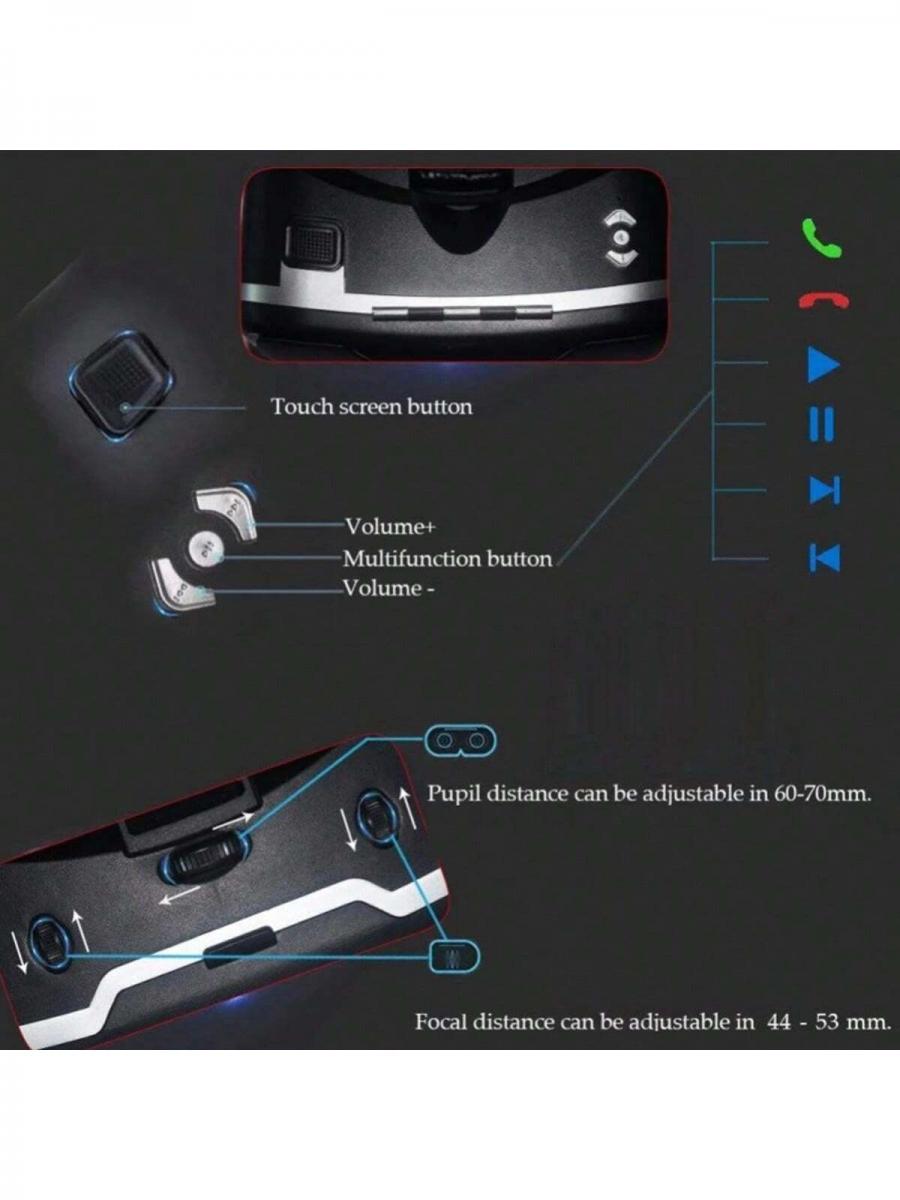 Immersive VR Headset Compatible with iPhone Android Smart Phones