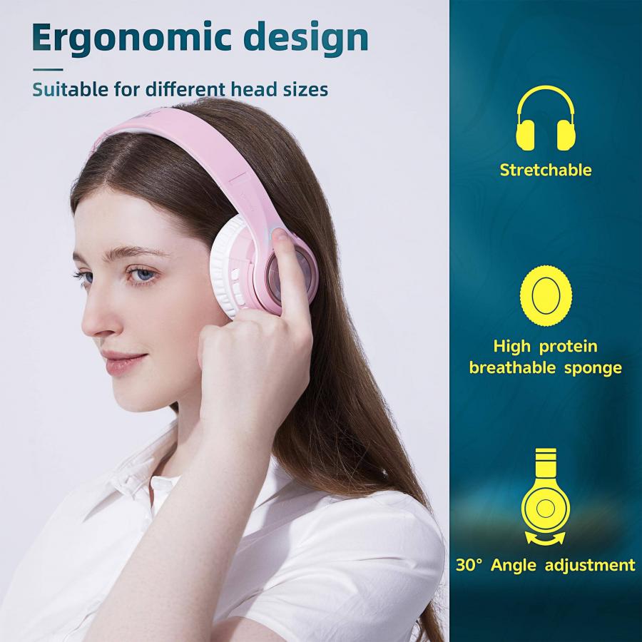 Riwbox TX8 Bluetooth Over Ear Headphones HiFi Stereo with Touch Control