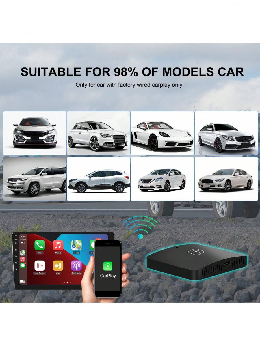 Wireless CarPlay Adapter Upgrade Plug Play Dongle for Easy Use