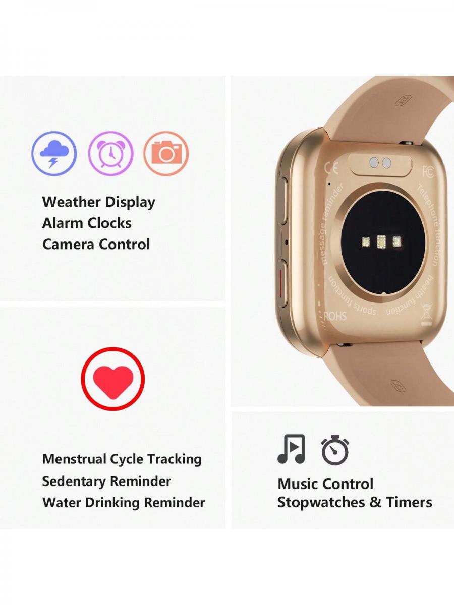 Morepro 2024 HD Screen Bluetooth Smart Watch Fitness Tracker IP68
