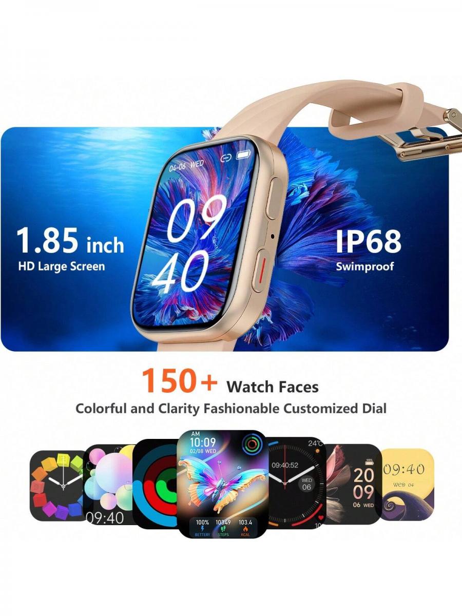 Morepro 2024 HD Screen Bluetooth Smart Watch Fitness Tracker IP68