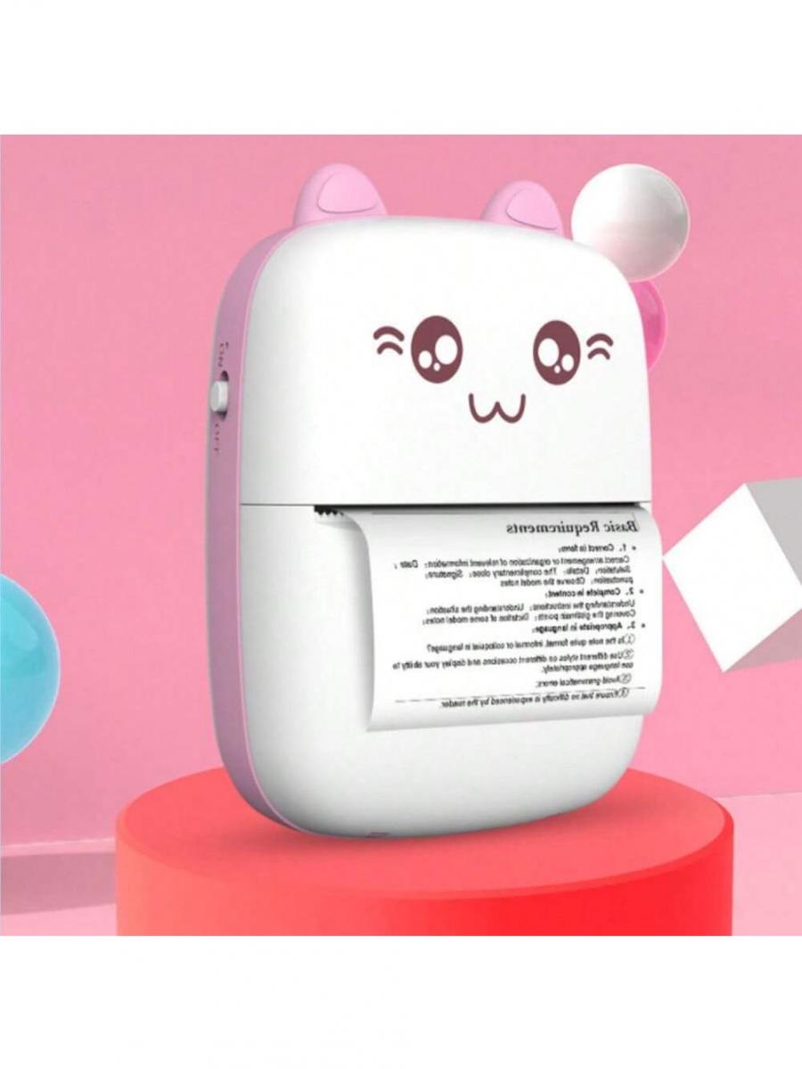 Portable Mini Bluetooth Thermal Sticker Printer with 13 Rolls Paper
