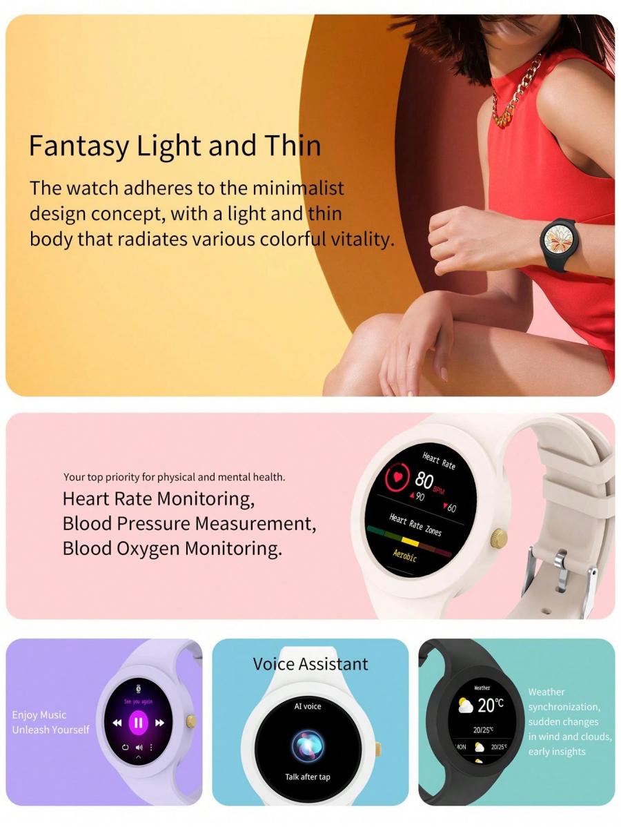 D8 Waterproof Smartwatch Touch Screen Heart Rate Activity Tracker