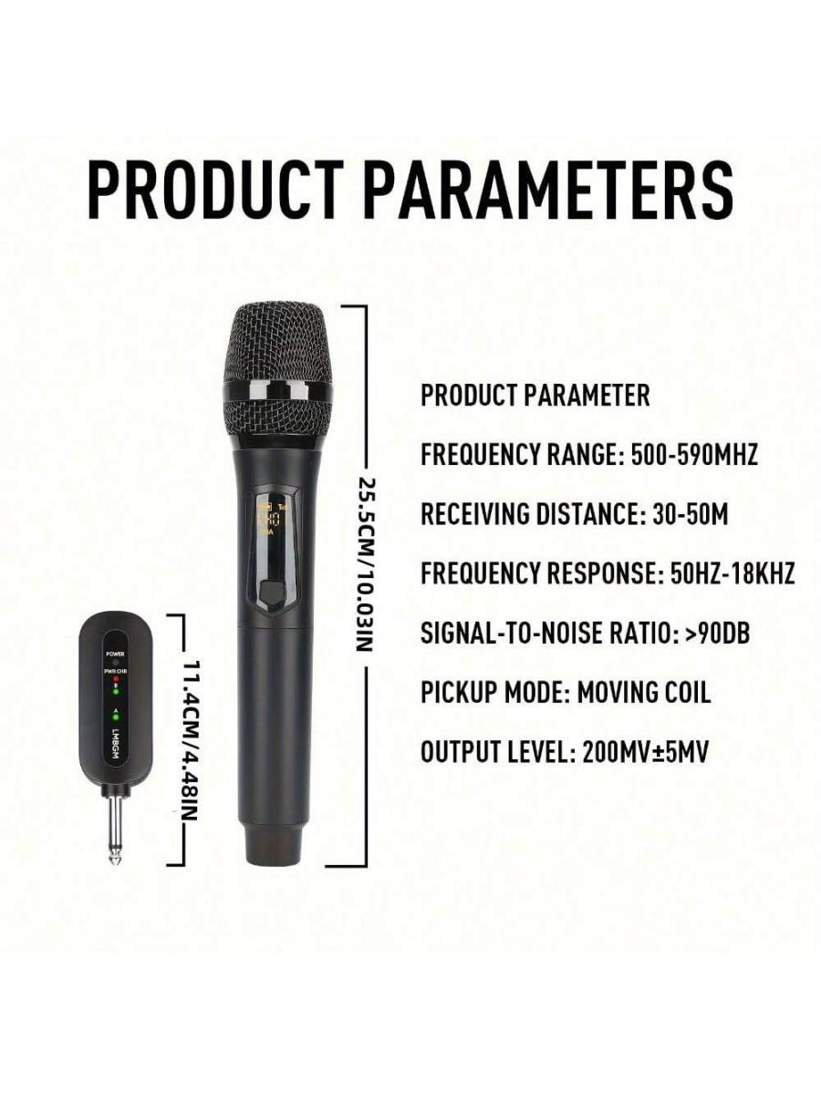 LMBGM W3 2 Wireless Microphones Dual UHF Dynamic Microphone System