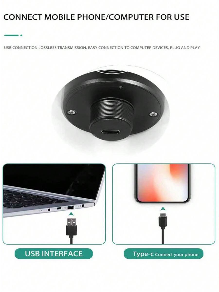 RGB Desktop USB Microphone Aluminum for Streaming Gaming and Karaoke