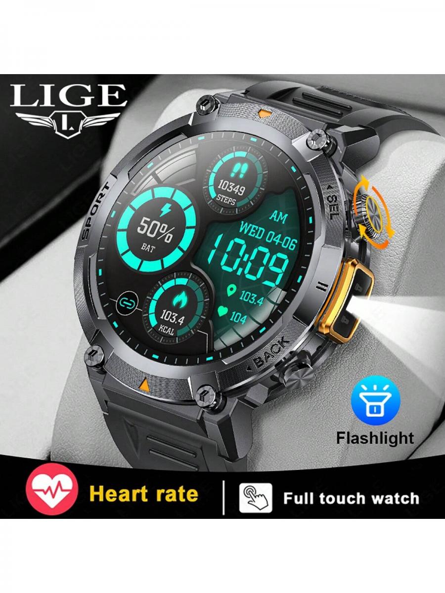 Smart Watch 145 Inch TFT IP67 Fitness Tracker Music Remote Monitor