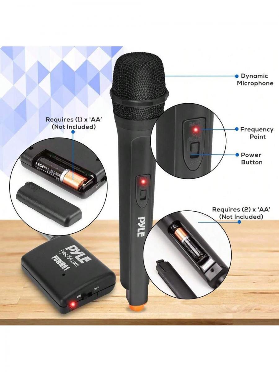 VHF Handheld Wireless Microphone Pro Audio Transmitter System