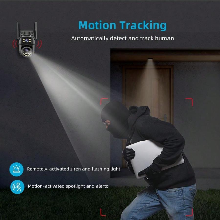 4K 8MP WiFi Outdoor Security Camera with AI Human Detection