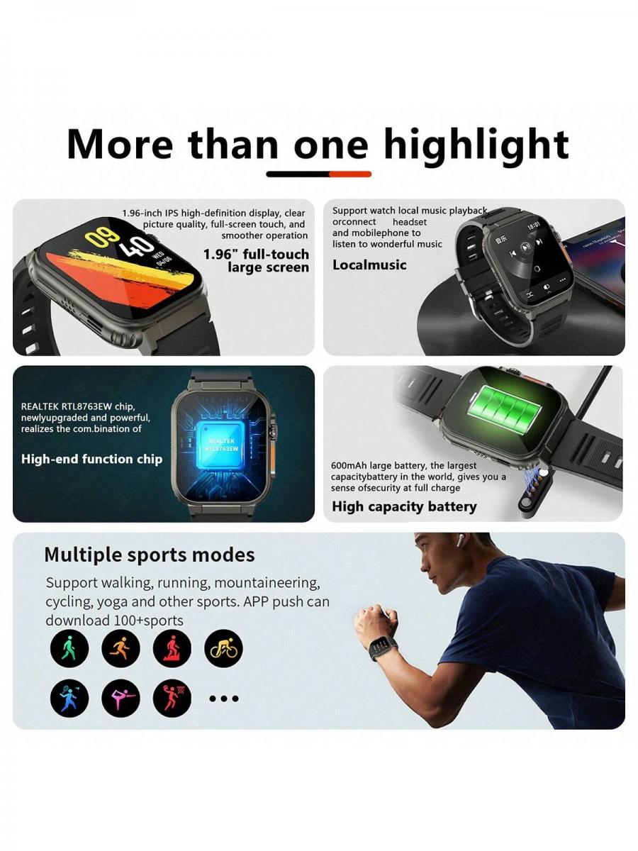 LIGE Multifunctional Smart Watch IP68 Waterproof Fitness Tracker