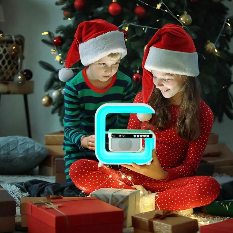Atmosphere Lamp with Wireless Charger and Speaker for Home Decor