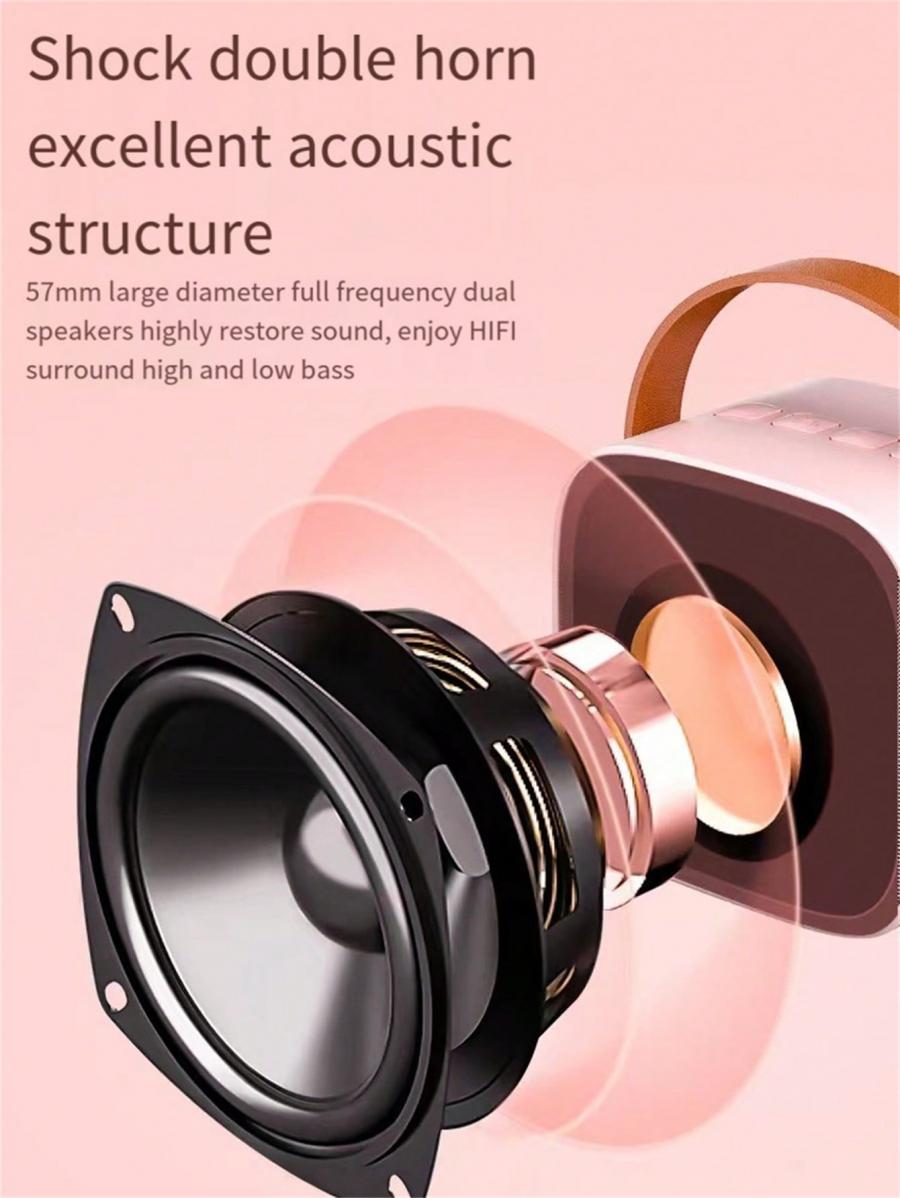 K32 Portable Bluetooth Speaker with Wireless Microphone Karaoke Set