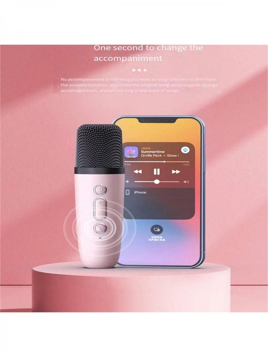 K32 Portable Bluetooth Speaker with Wireless Microphone Karaoke Set