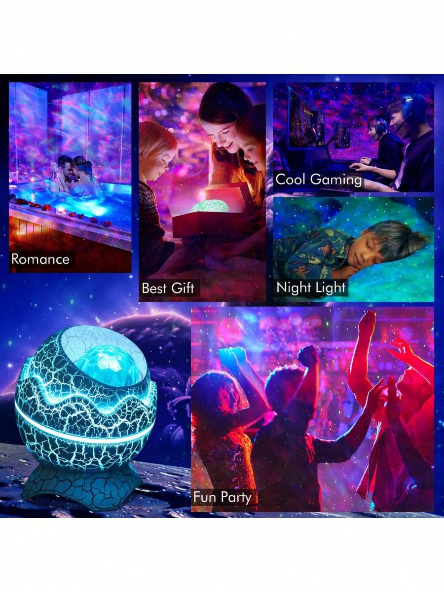 Dinosaur Egg Star Projector Night Light 5in1 Bluetooth Speaker