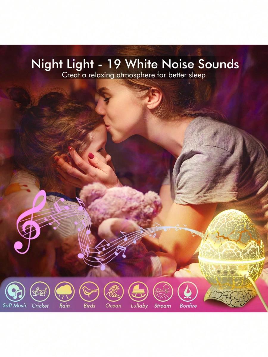 Dinosaur Egg Star Projector Night Light 5in1 Bluetooth Speaker