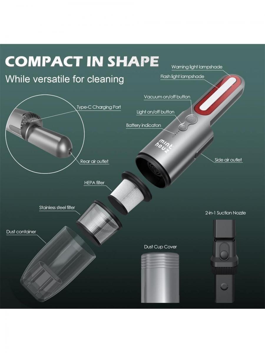 Powerful 6000Pa Cordless Handheld Vacuum Cleaner for Car and Home