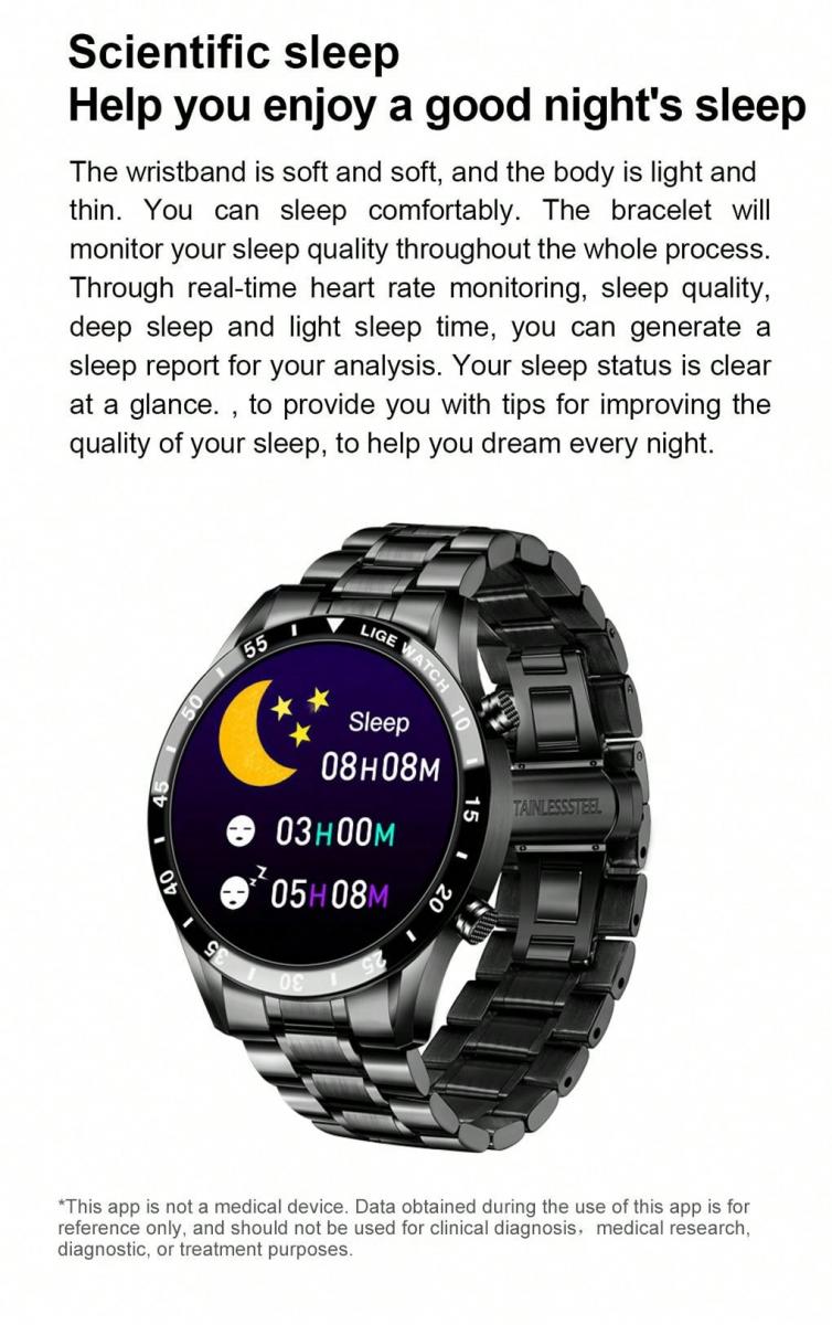 Kids Smart Watch 39 Inch IP67 Waterproof Fitness Tracker Music Control
