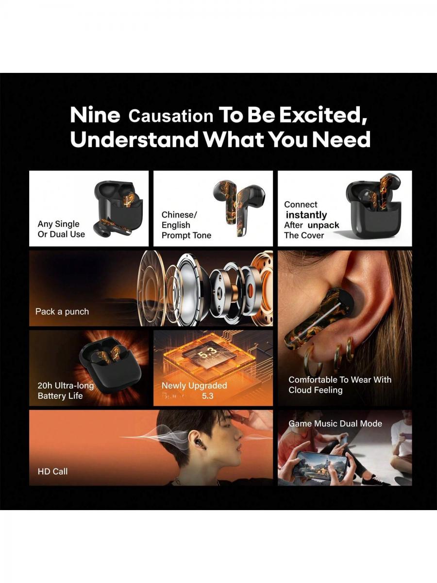 Беспроводная игровая гарнитура Graffiti Wireless TWS Semi In Ear Stereo с сенсорным управлением