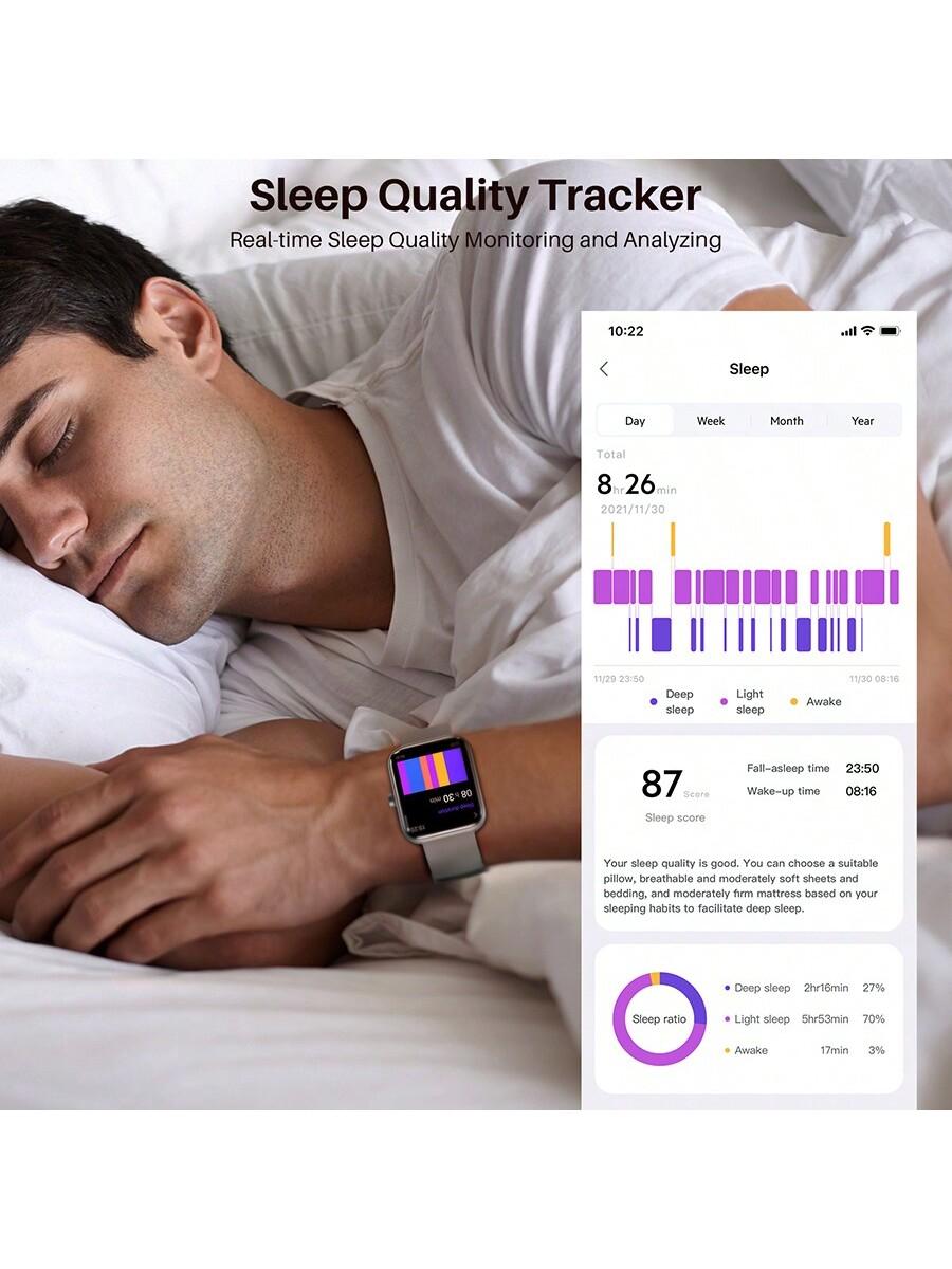TOZO S2 Mini Smart Watch Fitness Tracker with Alexa and Heart Rate Monitor