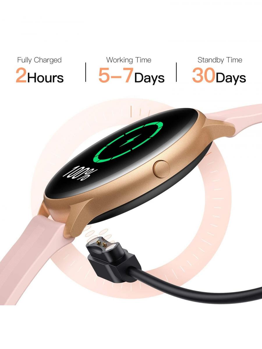 AGPTEK 5ATM Waterproof Smartwatch for Women Fitness Tracker LW11 Pro