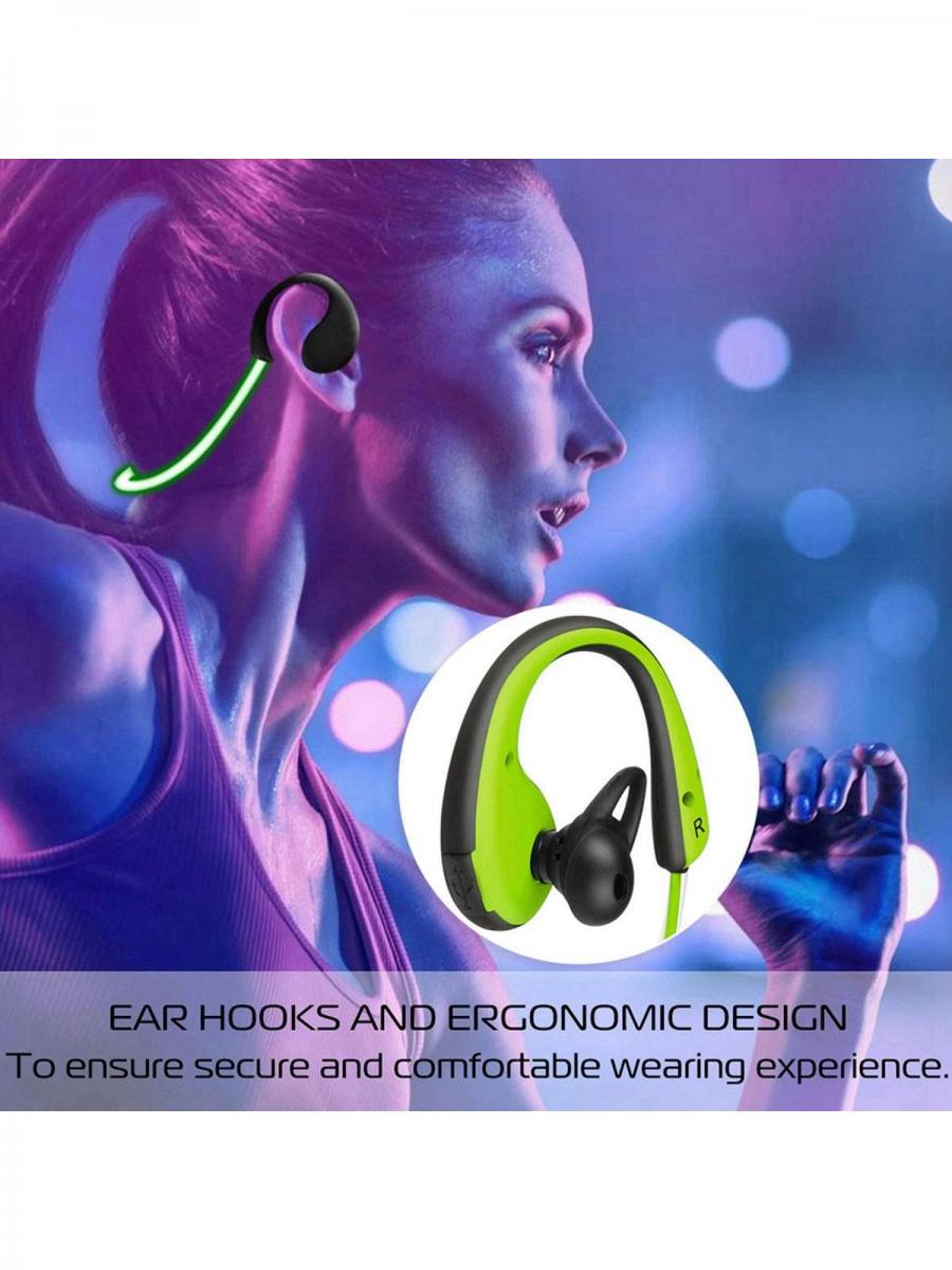 Wireless Sports Neckband Earphones HD Stereo Sweatproof Headphones