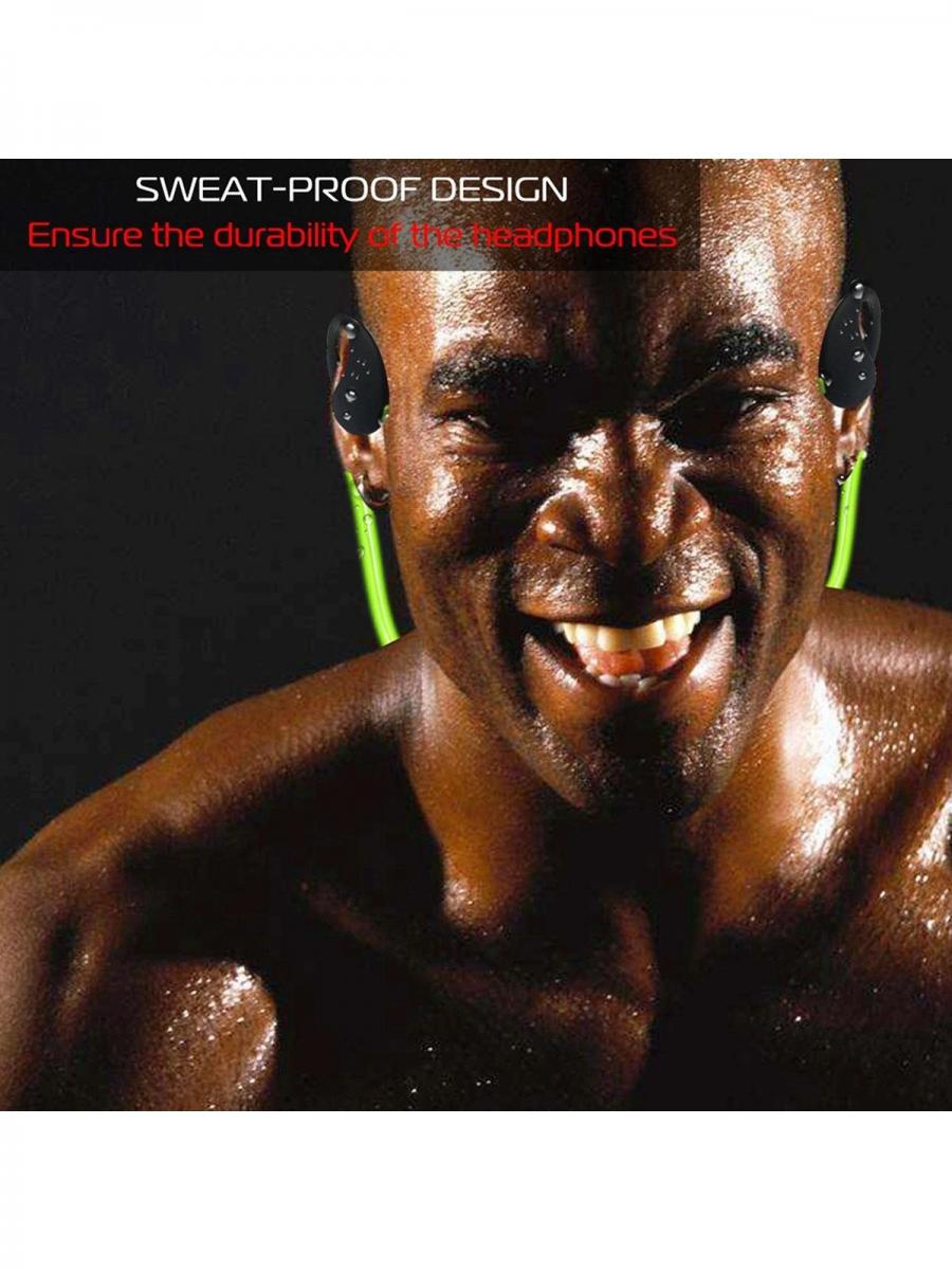 Wireless Sports Neckband Earphones HD Stereo Sweatproof Headphones