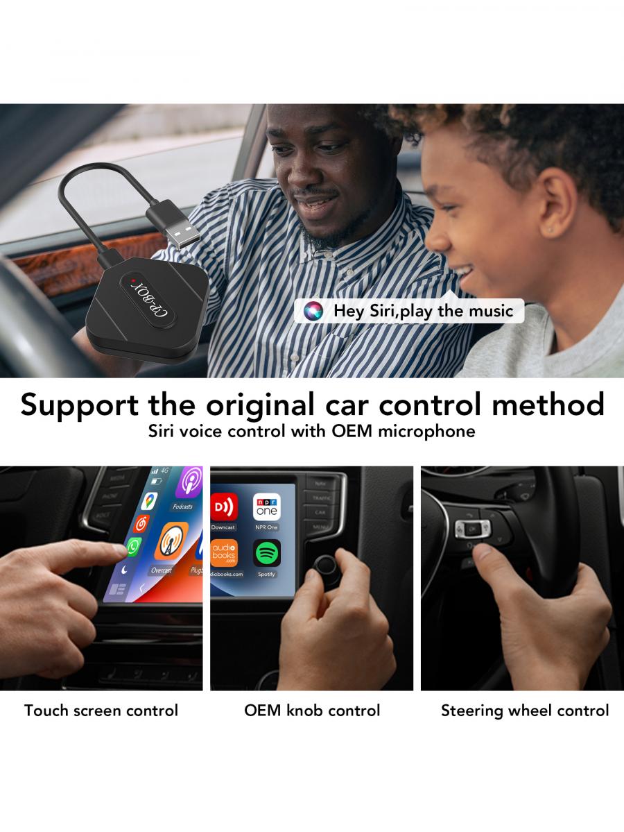 HATALKIN Kabelloser CarPlay-Adapter für Apple iPhone, Reisezubehör