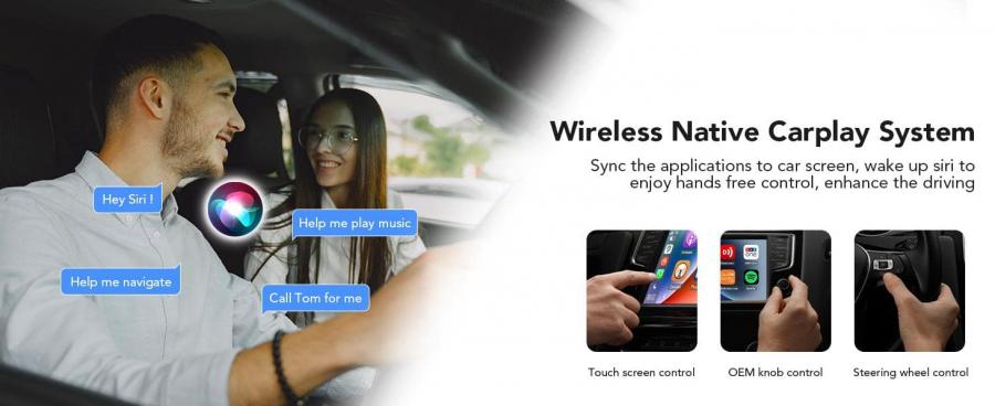 HATALKIN Kabelloser CarPlay-Adapter für Apple iPhone, Reisezubehör