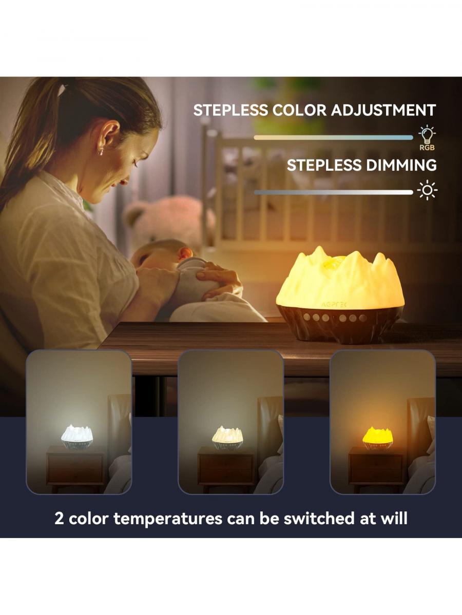 Northern Lights Aurora Galaxy Projector with Bluetooth Speaker and White Noise