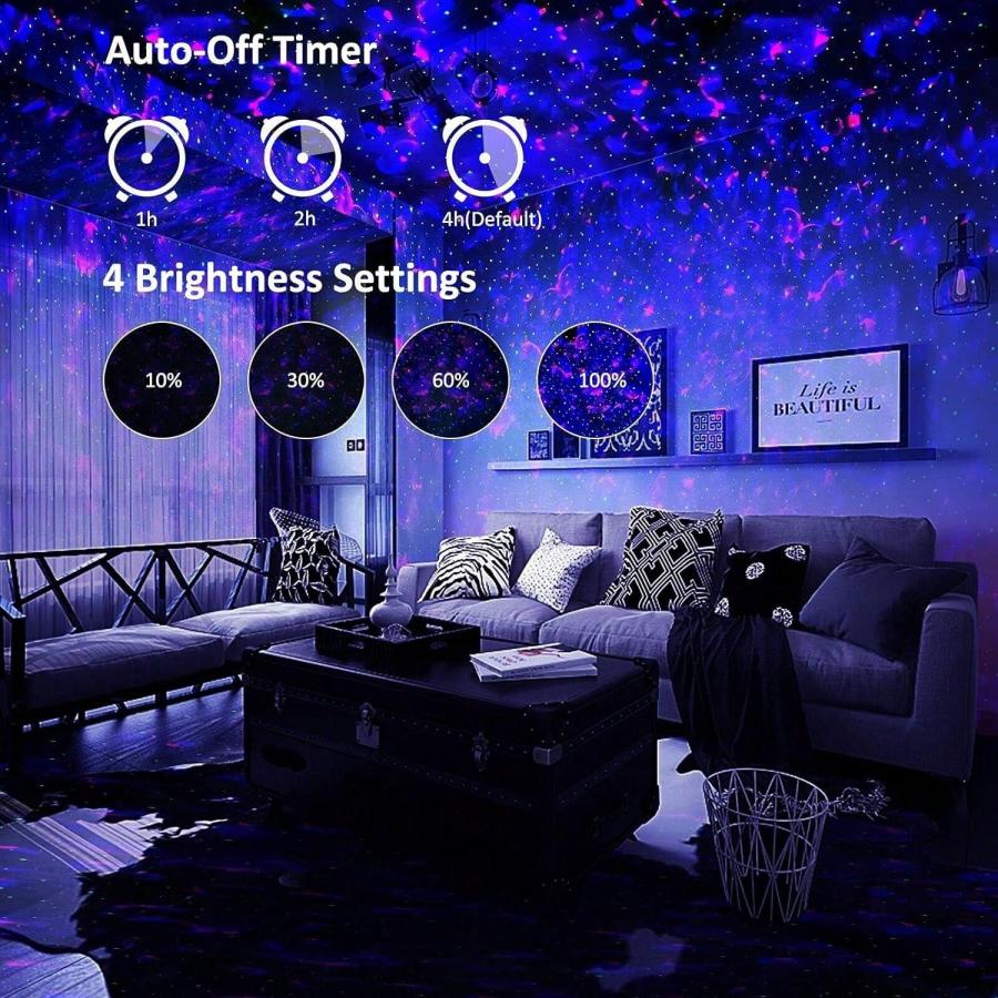 Galaxy Star Projector Bluetooth Speaker Night Light for Bedroom