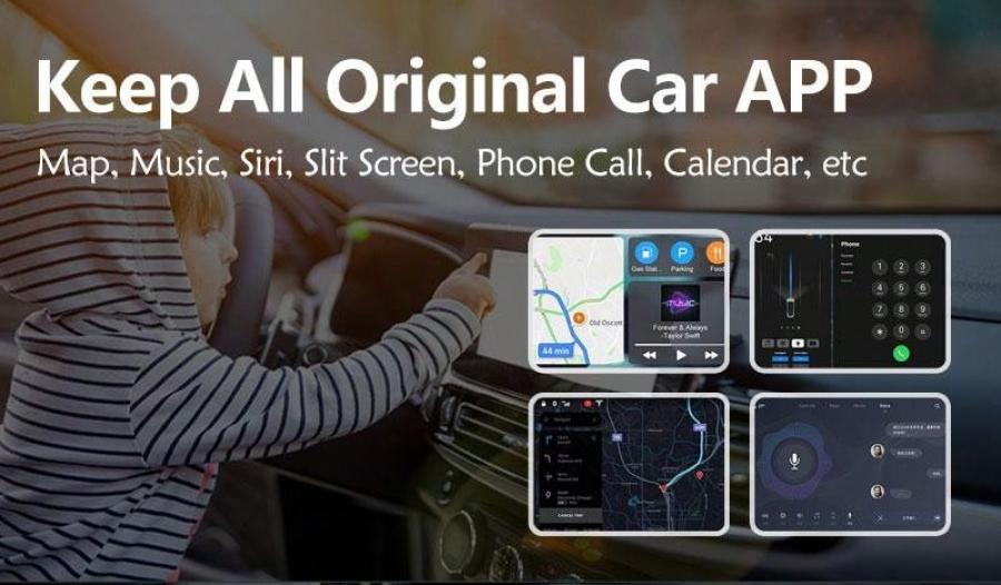 2 In1 Wireless Carplay Adapter for USB Type C Dongle Plug Play