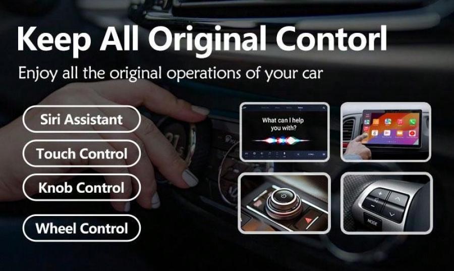 2 In1 Wireless Carplay Adapter for USB Type C Dongle Plug Play