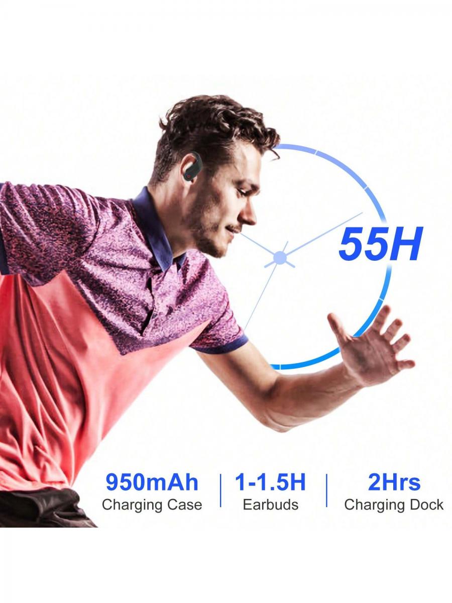 Wireless TWS Earbuds with LED Display Magnetic Case Deep Bass IPX5