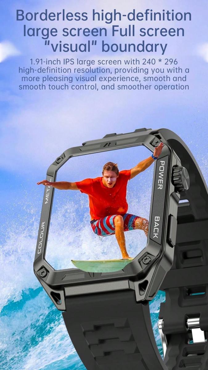 LIGE Smart Watch 19 Inch Fitness Tracker with Heart Rate and Sleep Monitor