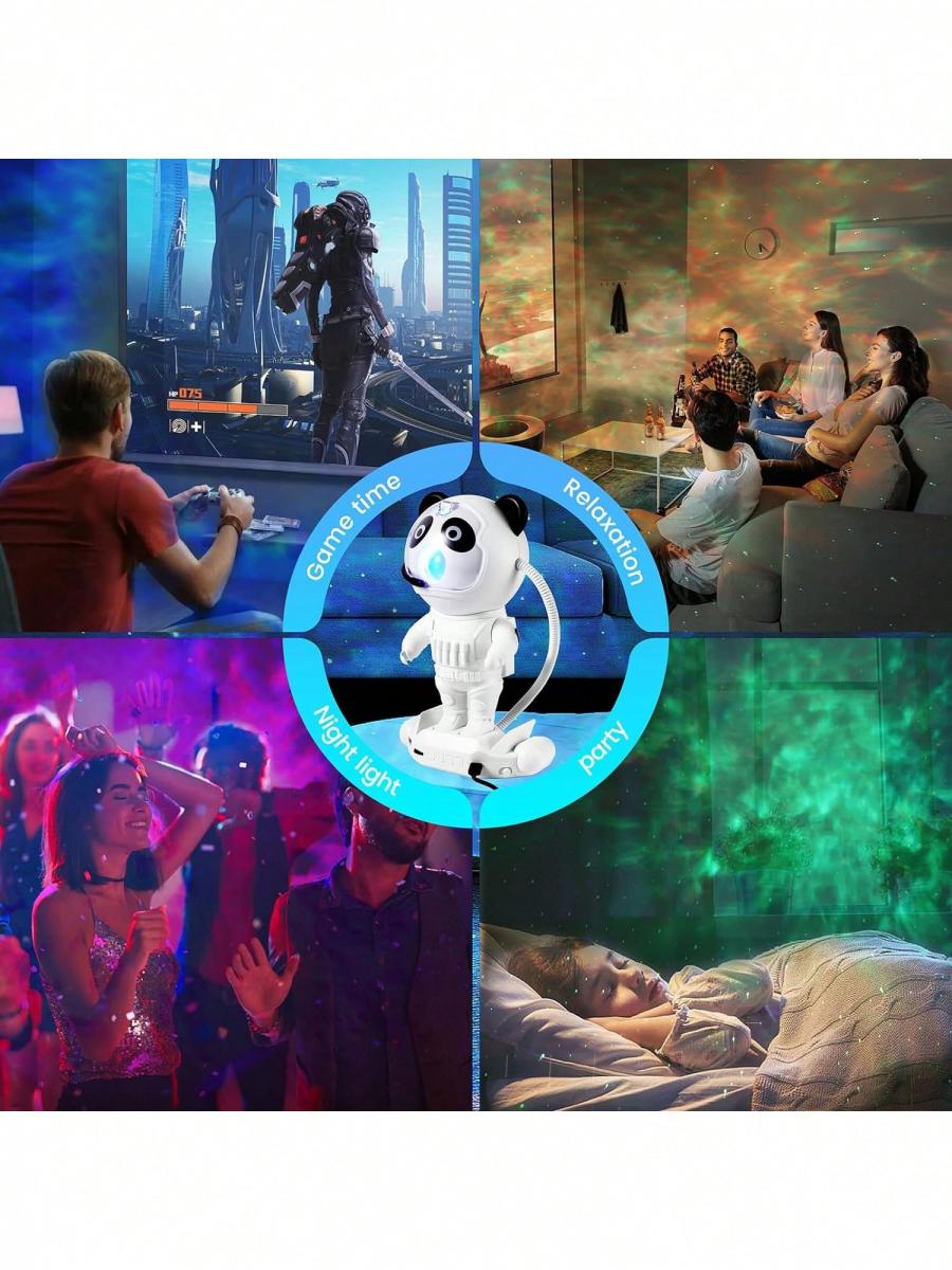 Astronaut Galaxy Star Projector Kids Night Light Bluetooth Speaker