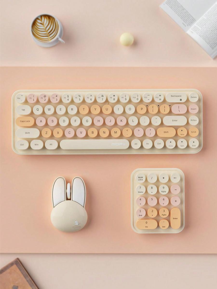 MOFII Cute 3 In 1 Wireless Keyboard Mouse Set for Home Office