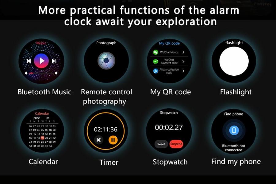 Smart Watch with Fitness Tracker Waterproof Heart Rate Monitor 2024
