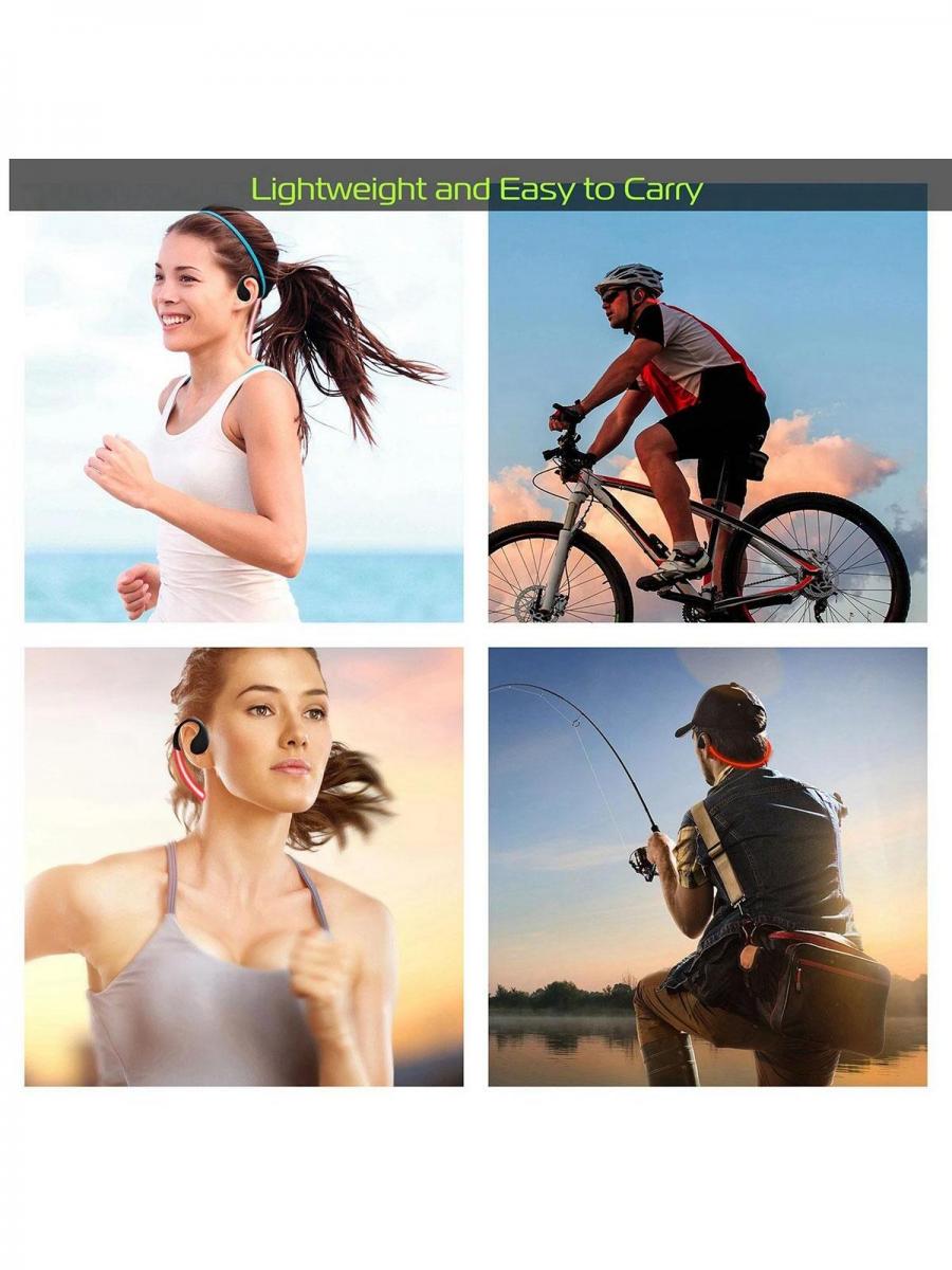 Wireless Sports Neckband Earphones HD Stereo Sweatproof Headsets