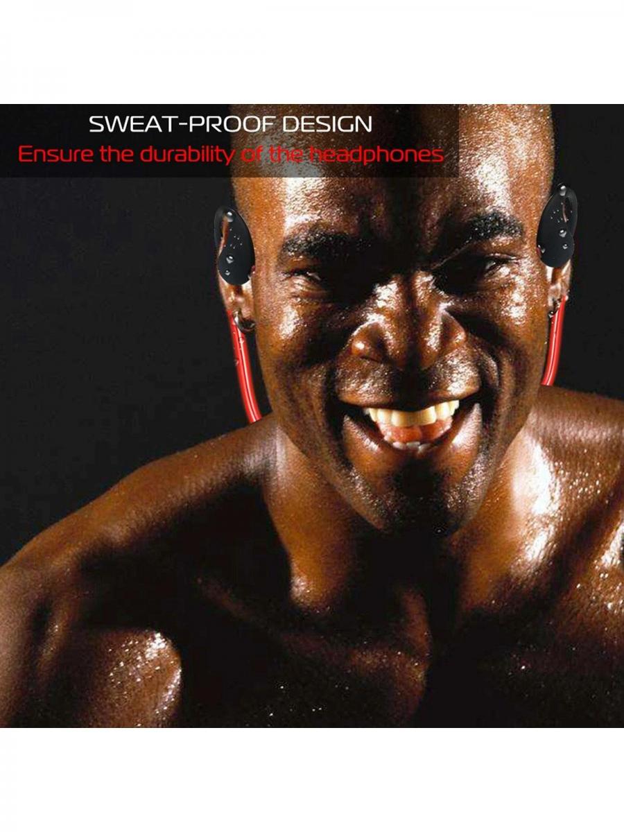 Wireless Sports Neckband Earphones HD Stereo Sweatproof Headsets