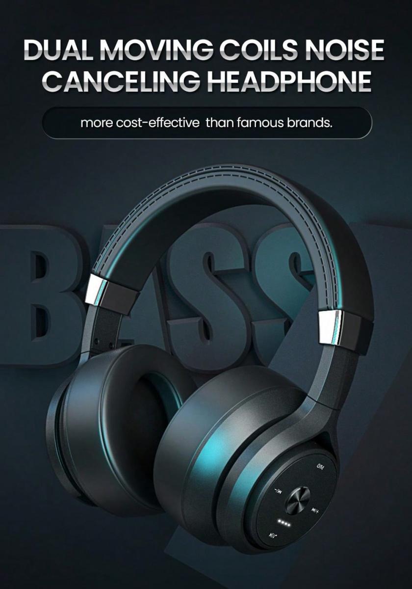 Picun P28X Wireless Headphones HiFi Stereo 30H Playtime Lightweight
