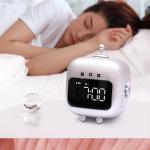 What material is the Robot Cat Learning Alarm Clock made of?