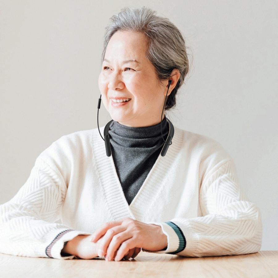 Bluetooth Wireless Hearing Aids with Neck Strap for Deaf
