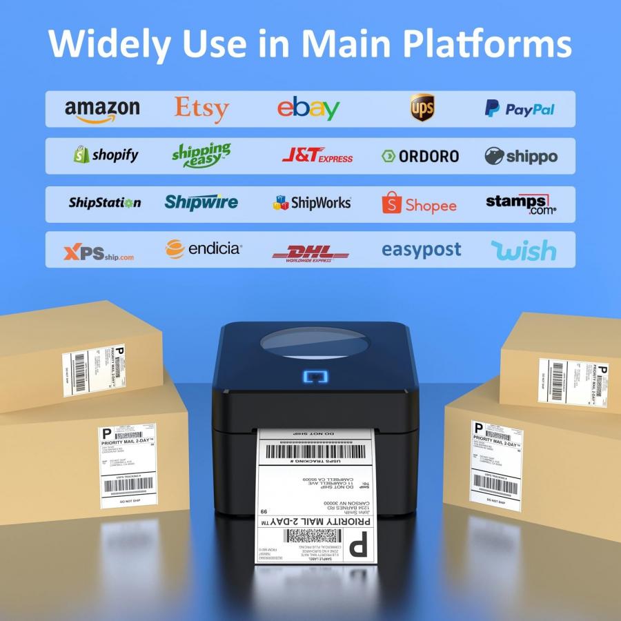 4 Inch Shipping 4X6 Thermo Barcode Sticker Printing Machine