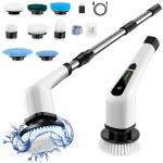 How many brush heads come with the scrubber?