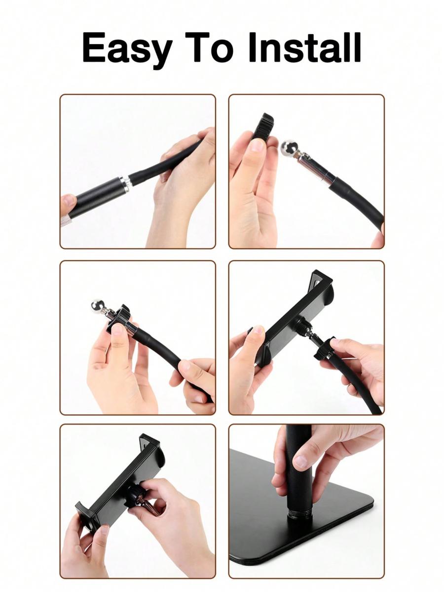 Gooseneck Tablet Floor Stand Rotating Adjustable Holder for Devices