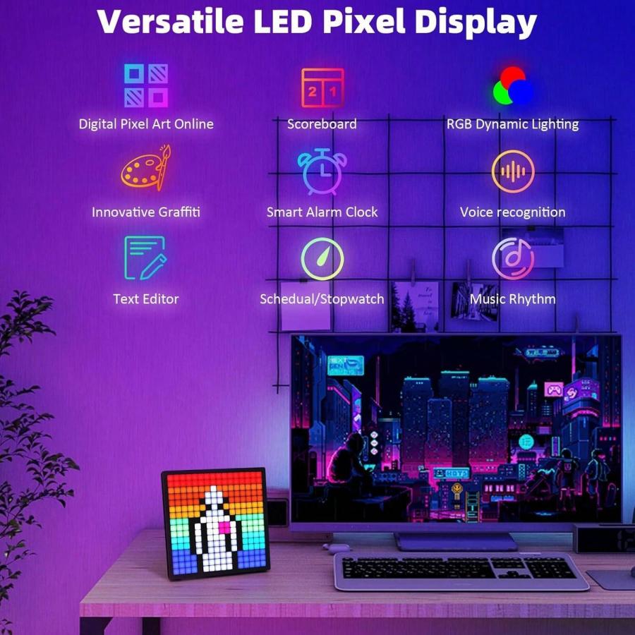 Smart LED Pixel Display 32x32 Bluetooth Control Custom Art Animation