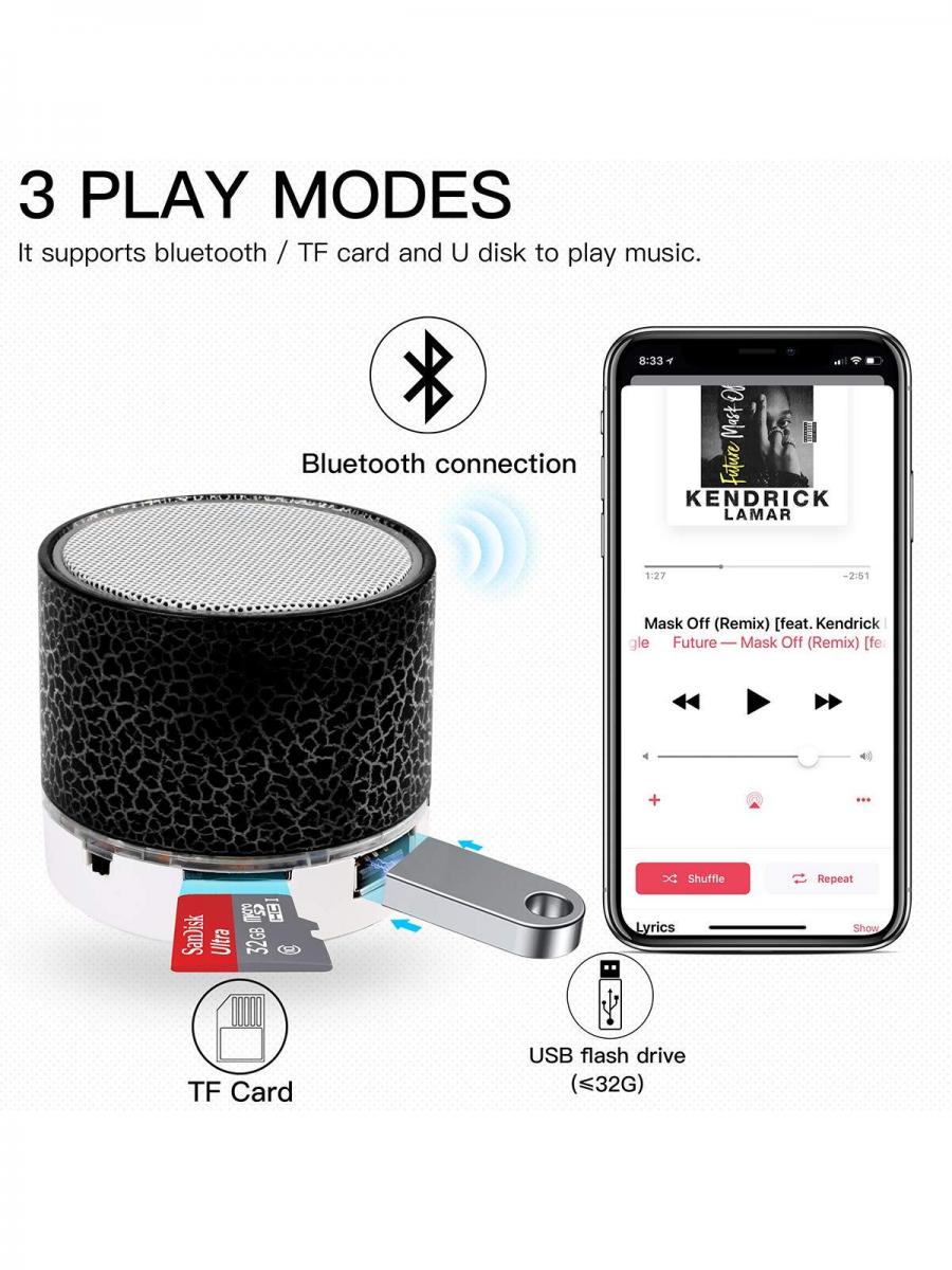 FORKODA Portable Wireless Mini Bluetooth Speaker Super Bass Rechargeable
